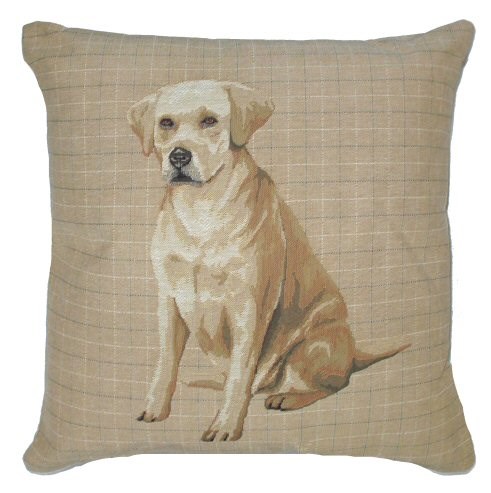 thumbnail image 2 of Belgian Tapestry Cushion Cover - 18x18 Inch Square, Greyhounds Design, Renaissance Style, Cotton 2 of 6