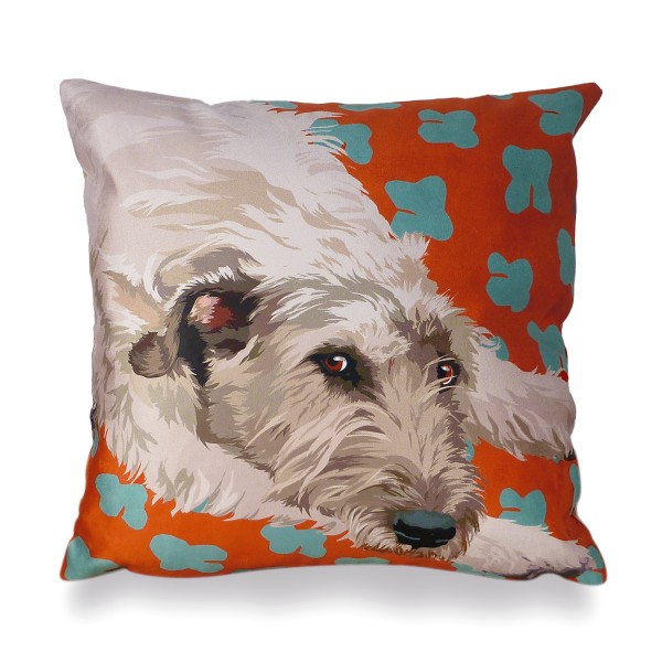 Irish Wolfhound Cushion By Leslie Gerry - A Bentley Cushions